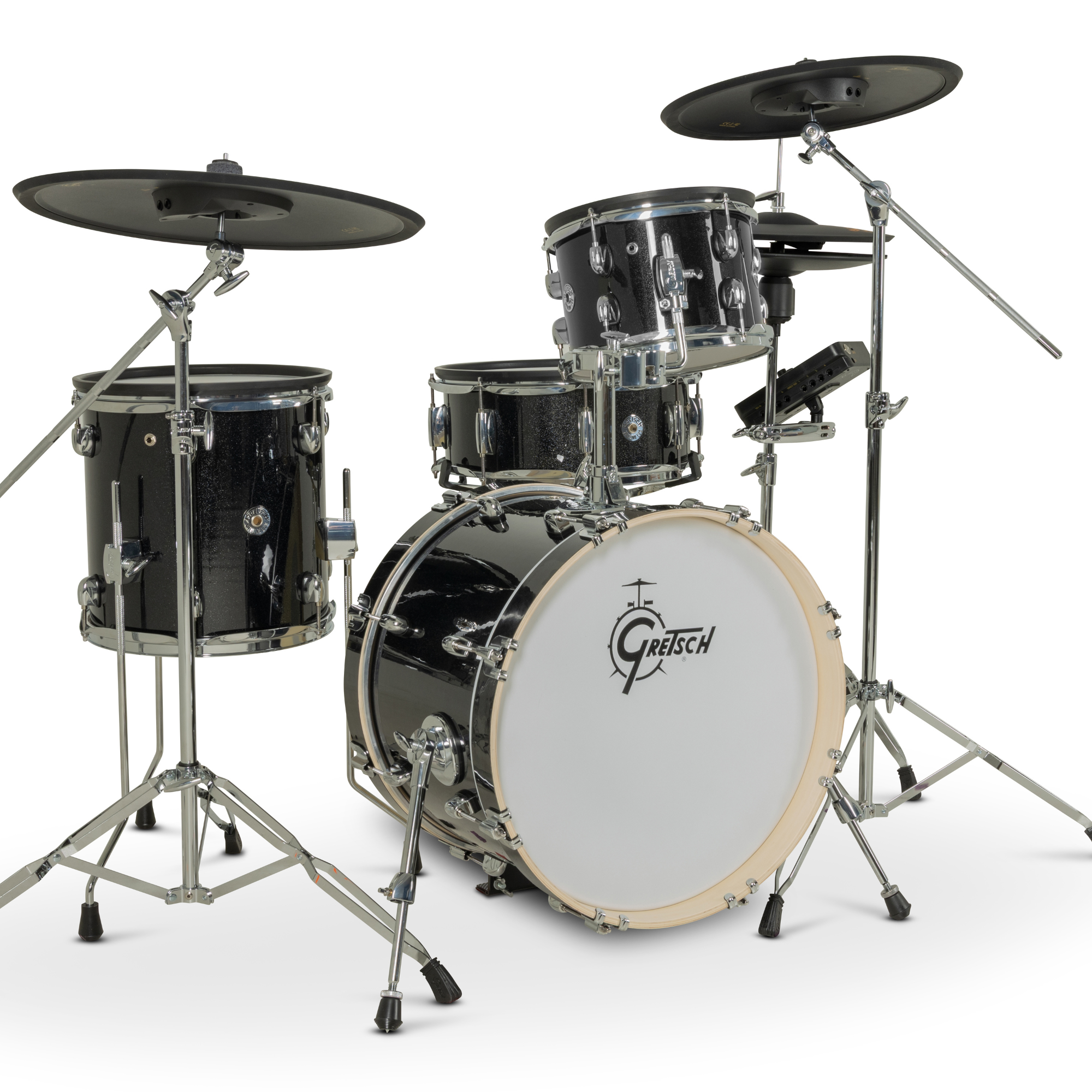 ~NEW!~ Gretsch CE-J484-BKSP Catalina EVO 4-Piece Electronic Drum Kit Set in Black Sparkle with Cymbals & Hardware (PRE-ORDER)